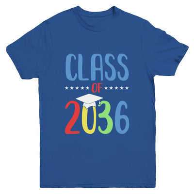 Grow With Me First Day Of School Class Of 2036 Youth-Youth Shirt-Youth T-Shirt-Royal