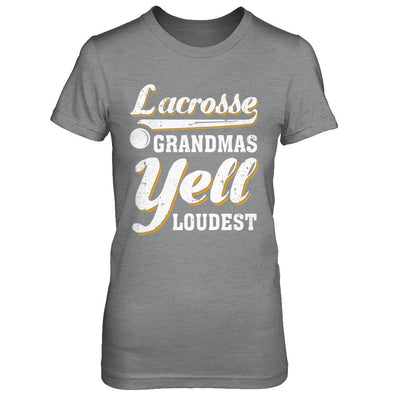 Lacrosse Grandmas Yell Loudest-T-Shirt & Hoodie-Women's T-Shirt-Sport Grey