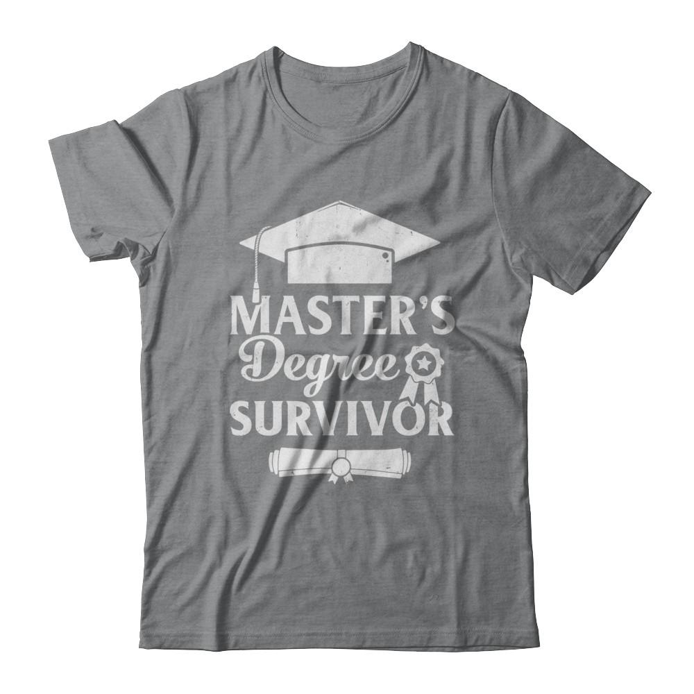Master's Degree Survivor Graduation Graduate Gift-T-Shirt & Hoodie-Classic T-Shirt-Sport Grey