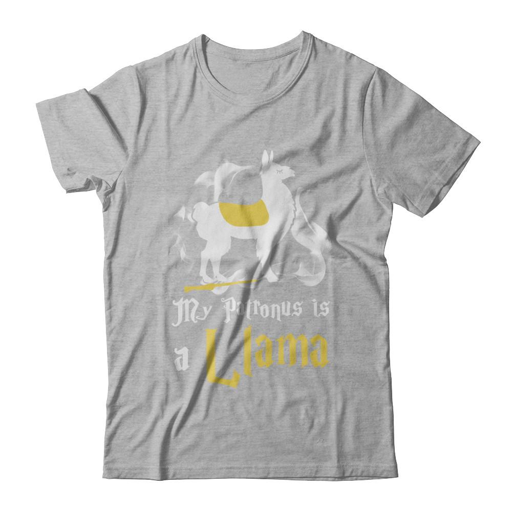 My Patronus Is A Llama-T-Shirt & Hoodie-Premium T-Shirt-Heather Gray