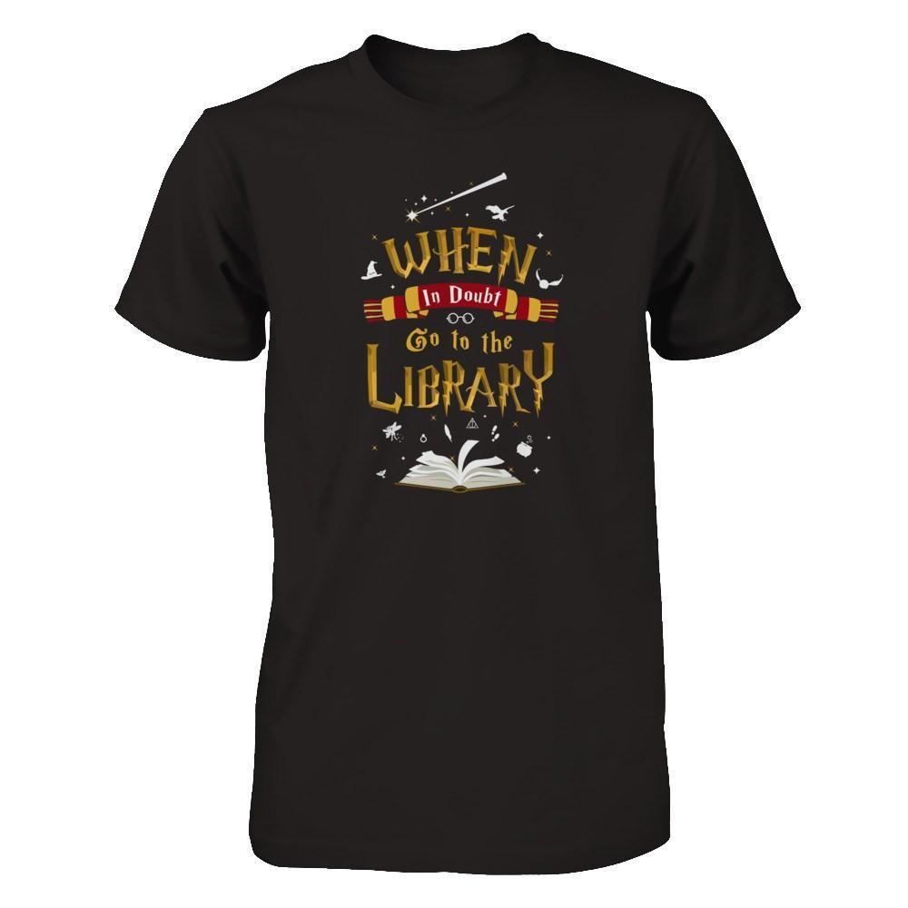 When In Doubt Go To The Library-T-Shirt & Hoodie-Premium T-Shirt-Black