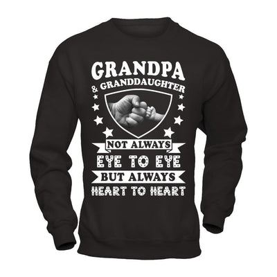 Grandpa And Granddaughter Not Always Eye To Eye-T-Shirt & Hoodie-Crewneck Sweatshirt-Black