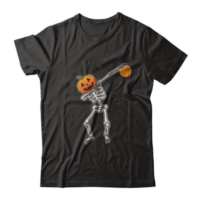 Halloween Dabbing Skeleton Basketball-T-Shirt & Hoodie-Premium T-Shirt-Black