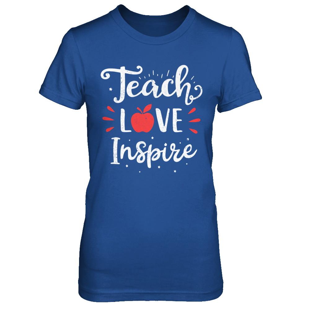 Teach Love Inspire Teacher Gifts-T-Shirt & Hoodie-Women's T-Shirt-Royal