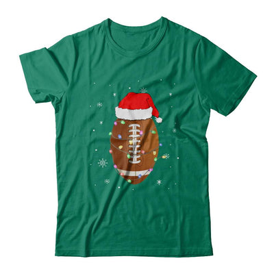 Santa Hat Football Christmas Gifts-T-Shirt & Sweatshirt-Classic T-Shirt-Kelly Green