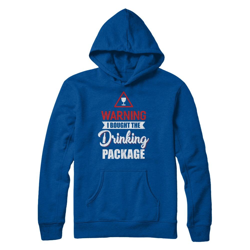 Cruise Ship Warning I Bought The Drink Package-T-Shirt & Hoodie-Pullover Hoodie-Deep Royal
