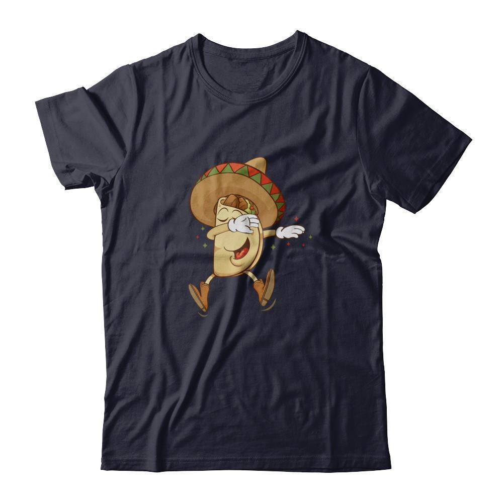 Dabbing Taco Mexican Food Lover-T-Shirt & Tank Top-Premium T-Shirt-Midnight Navy