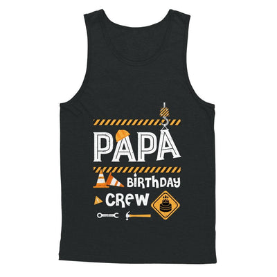Papa Birthday Crew Construction Birthday Party-T-Shirt & Hoodie-Unisex Tank-Black