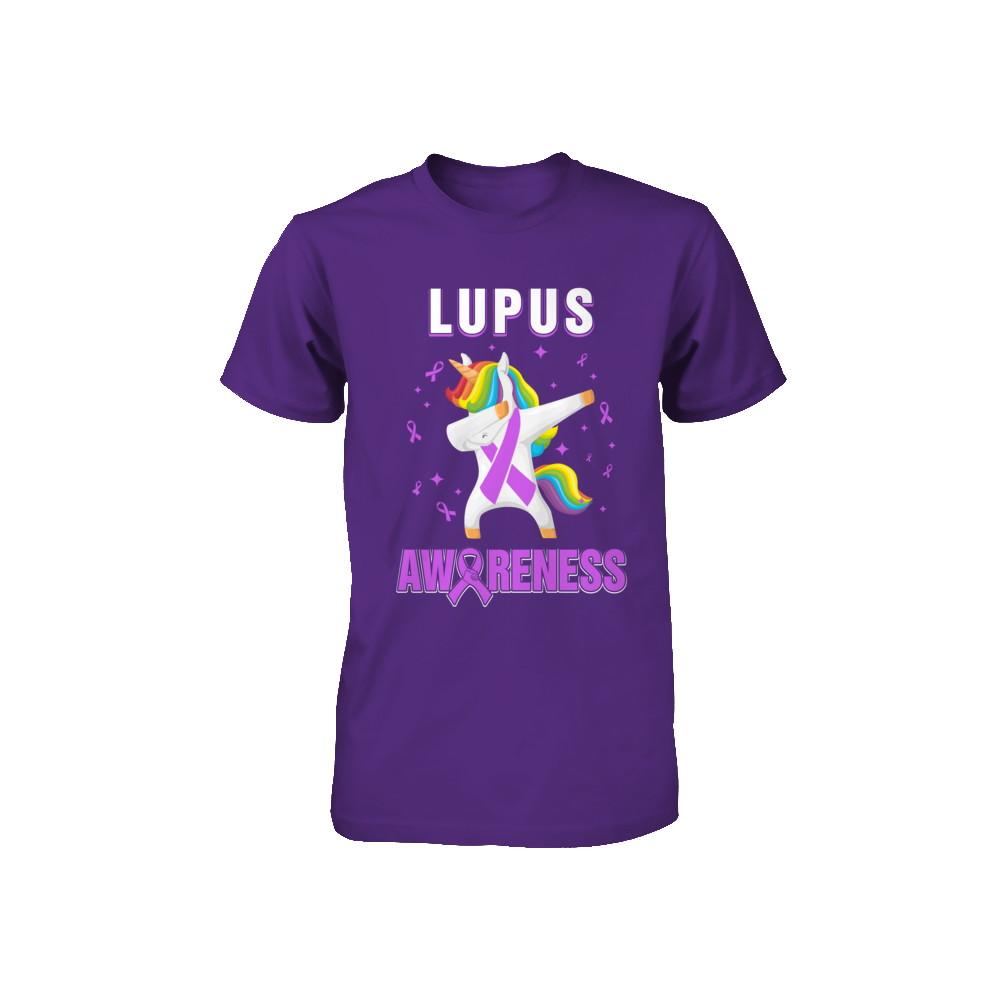 Inspirational Lupus Awareness Unicorn Support Youth-Youth Shirt-