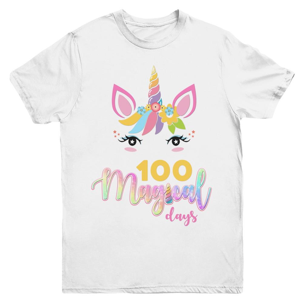 100 Magical Days Of School Unicorn Girl Gifts Youth