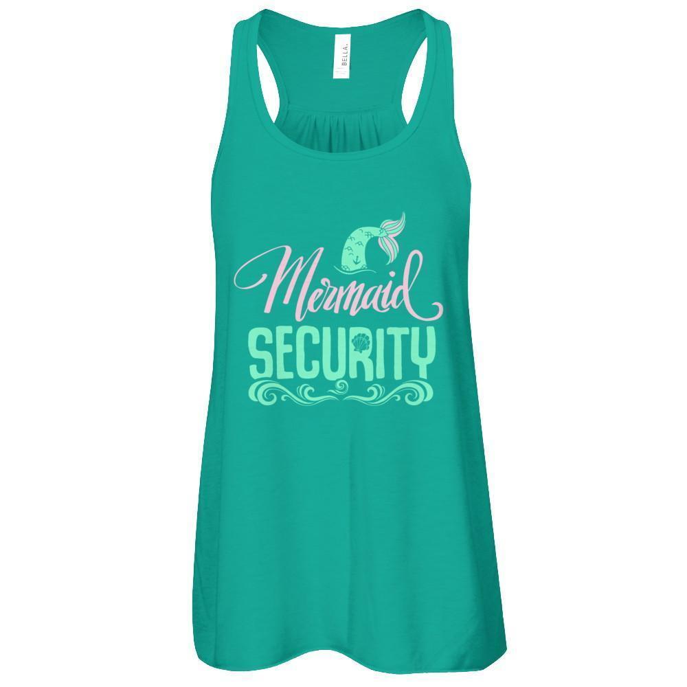 Mermaid Security-T-Shirt & Tank Top-Women's Flowy Racerback Tank-Kelly