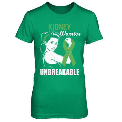 Kidney Disease Warrior Unbreakable Kidney Disease Awareness-T-Shirt & Hoodie-Women's T-Shirt-Irish Green