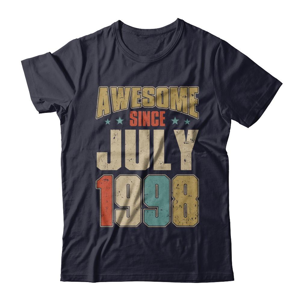 Vintage Retro Awesome Since July 1998 23th Birthday-T-Shirt & Hoodie-Premium T-Shirt-Midnight Navy