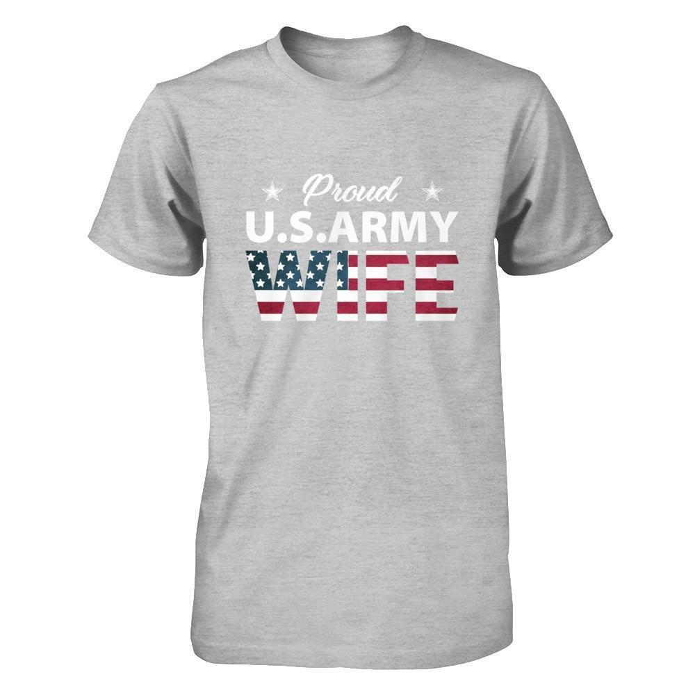 Proud Us Army Wife-T-Shirt & Hoodie-Premium T-Shirt-Heather Gray