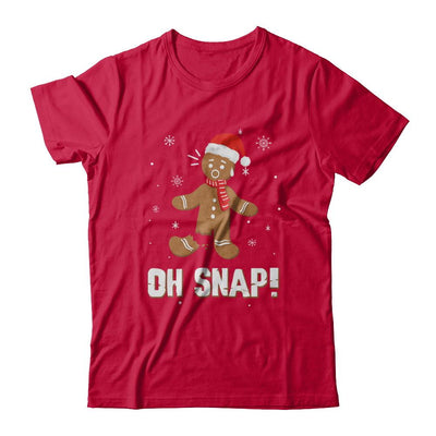 Oh Snap Funny Gingerbread Man Cute Christmas-T-Shirt & Sweatshirt-Classic T-Shirt-Red