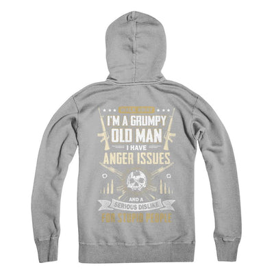 Walk Away I Am Grumpy Old Man I Have Anger Issues-T-Shirt & Hoodie-Pullover Hoodie-Light Steel
