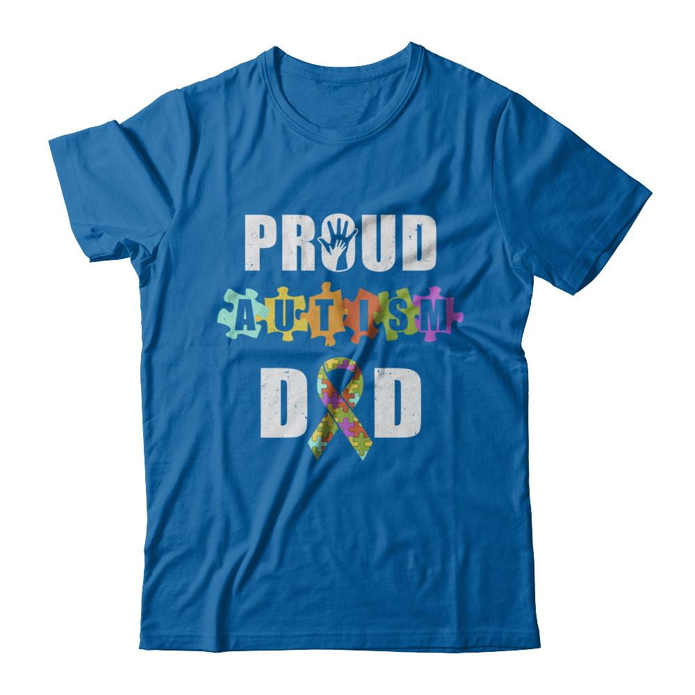 Proud Autism Dad Autism Awareness-T-Shirt & Hoodie-Classic T-Shirt-Royal
