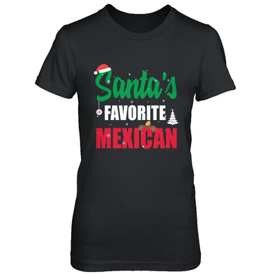 Santas Favorite Mexican Funny Ugly Christmas Gifts-T-Shirt & Sweatshirt-Women's T-Shirt-Black