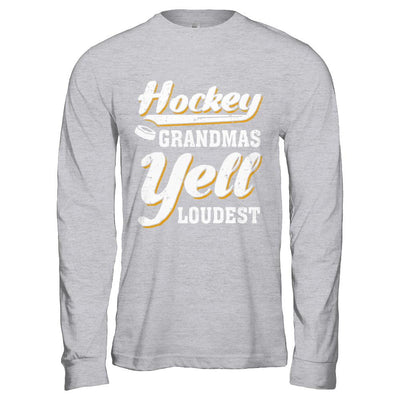 Hockey Grandmas Yell Loudest-T-Shirt & Hoodie-Long Sleeve T-Shirt-Sport Grey
