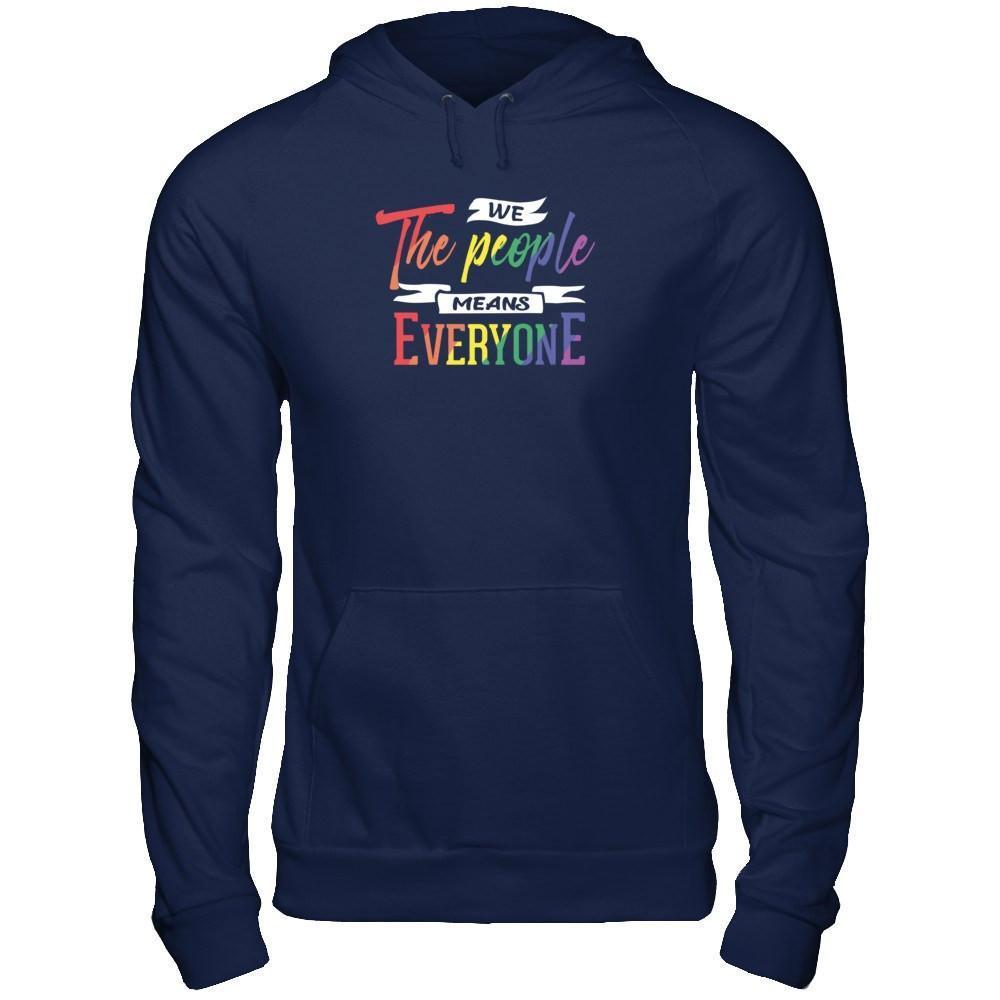 We The People Means Everyone-T-Shirt & Hoodie-Pullover Hoodie-Navy