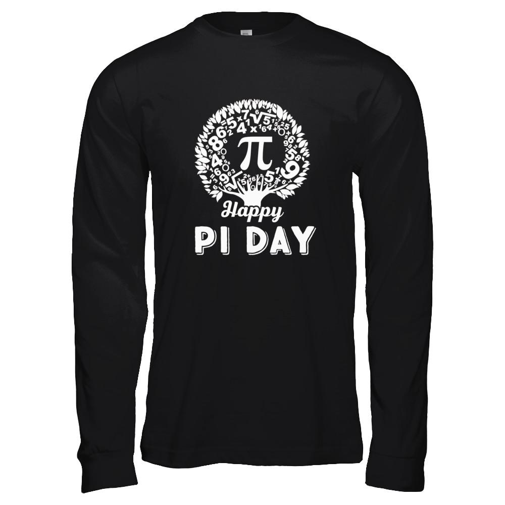 Happy Pi Day Math Major Teacher-T-Shirt & Hoodie-Long Sleeve T-Shirt-Black