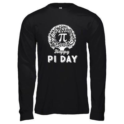 Happy Pi Day Math Major Teacher-T-Shirt & Hoodie-Long Sleeve T-Shirt-Black