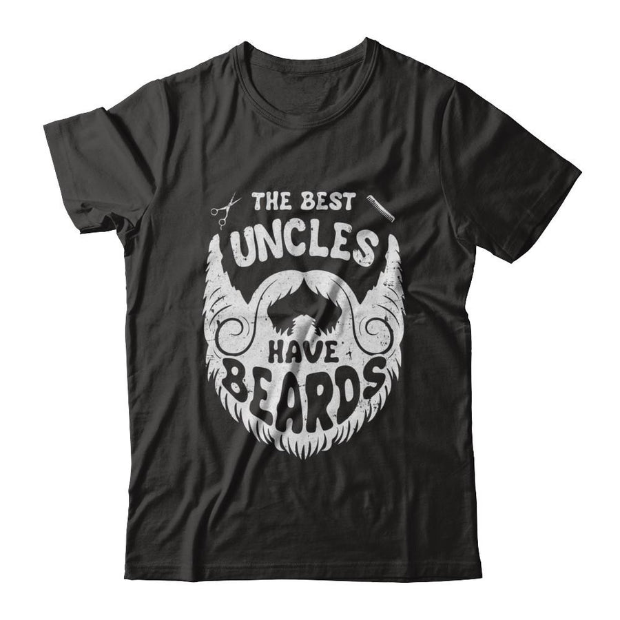 The Best Uncles Have Beards Bearded Uncle-T-Shirt & Hoodie-Classic T-Shirt-Black