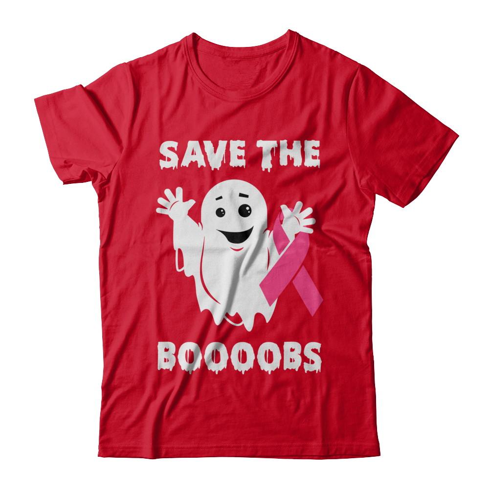 Halloween Save The Boobs Breast Cancer Awareness-T-Shirt & Hoodie-Premium T-Shirt-Red