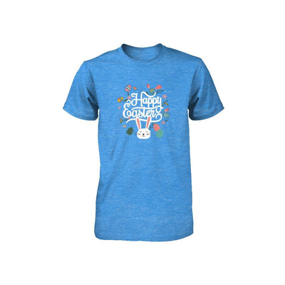 Happy Easter Dinosaur Eggs Youth-Youth Shirt-Youth T-Shirt-True Royal Triblend
