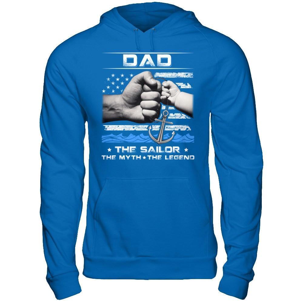 Veteran Dad The Sailor The Myth The Legend-T-Shirt & Hoodie-Pullover Hoodie-Royal