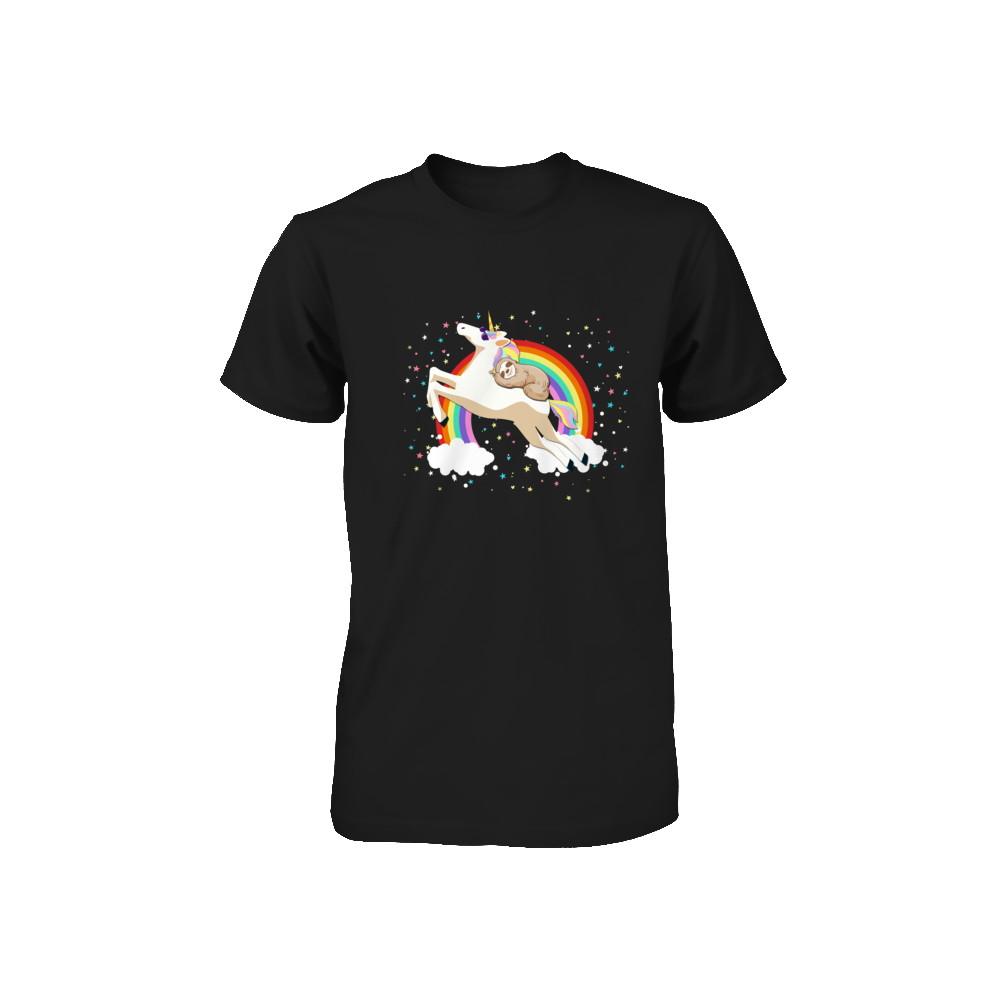 Funny Sloth Riding Unicorn Lover Youth-Youth Shirt-Toddler T-Shirt-Black