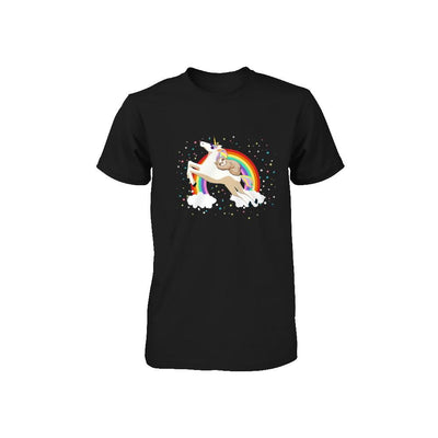 Funny Sloth Riding Unicorn Lover Youth-Youth Shirt-Toddler T-Shirt-Black