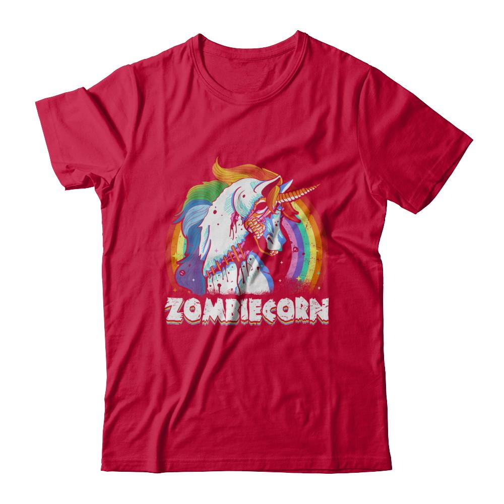 Zombiecorn Zombie Unicorn Halloween For Women-T-Shirt & Hoodie-Classic T-Shirt-Red