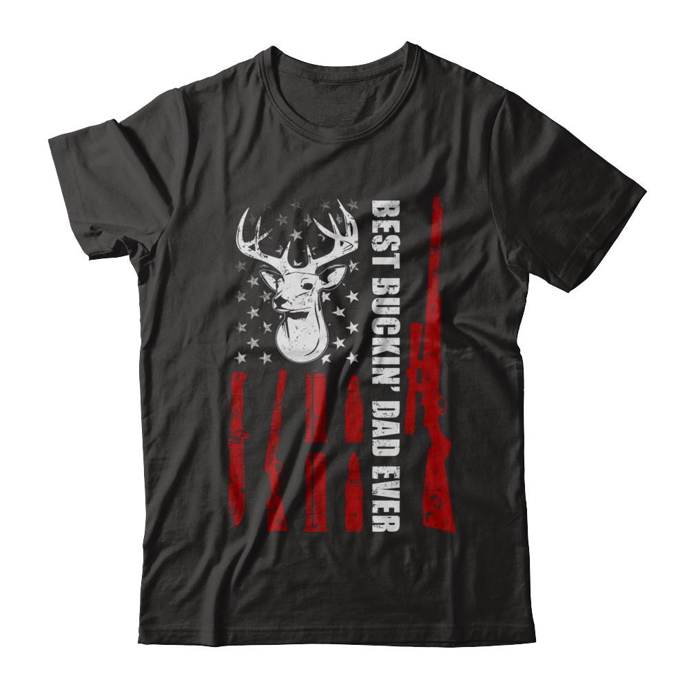 Best Buckin Dad Ever Deer Hunting Father's Day Gift-T-Shirt & Hoodie-Classic T-Shirt-Black