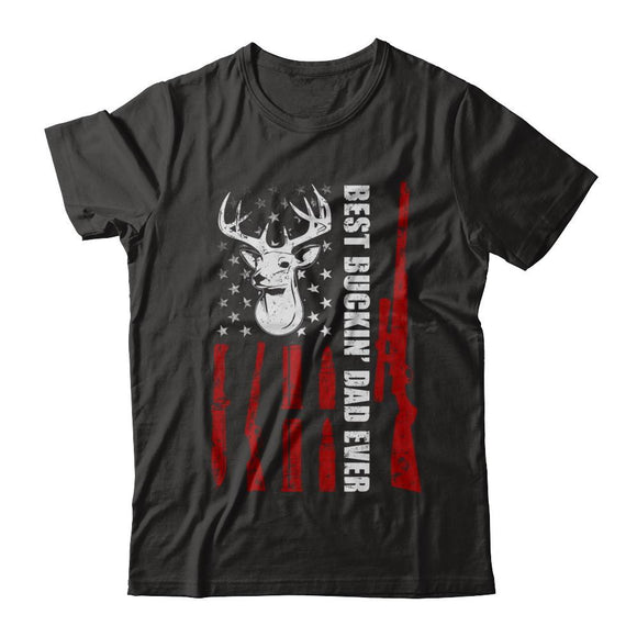 Best Buckin Dad Ever Deer Hunting Father's Day Gift-T-Shirt & Hoodie-Classic T-Shirt-Black