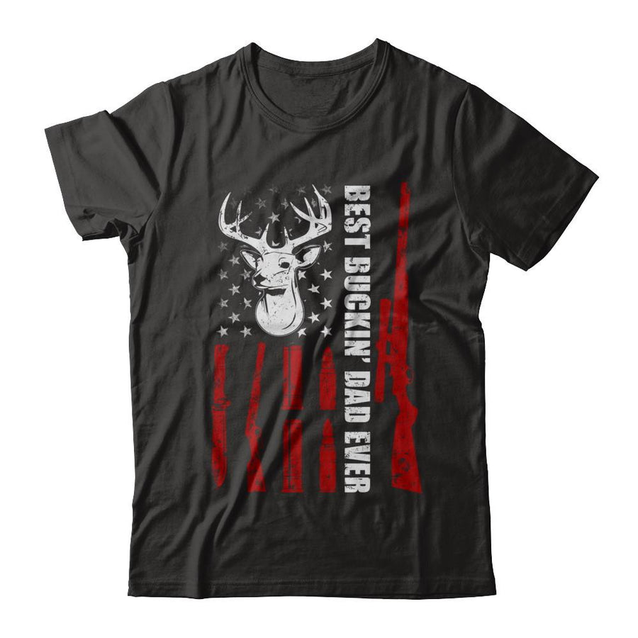 Best Buckin Dad Ever Deer Hunting Father's Day Gift-T-Shirt & Hoodie-Classic T-Shirt-Black