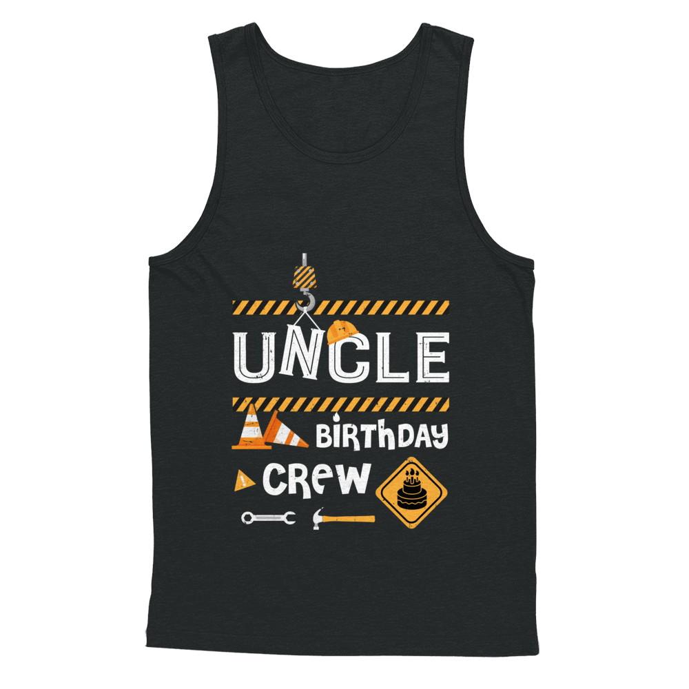 Uncle Birthday Crew Construction Birthday Party Gift-T-Shirt & Hoodie-Unisex Tank-Black