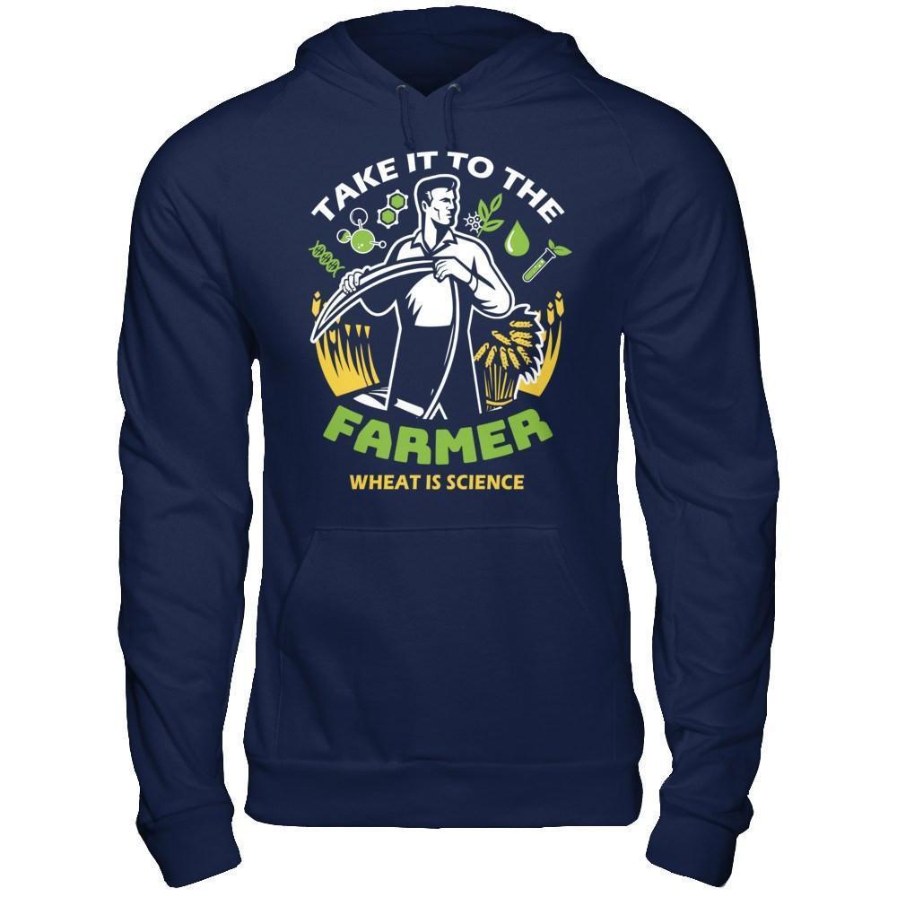 Take It To The Farmer What Is Science-T-Shirt & Hoodie-Pullover Hoodie-Navy