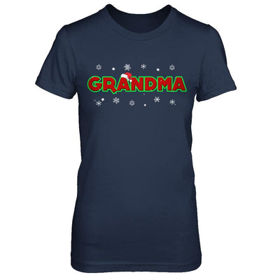 Grandma Christmas Santa Ugly Sweater Gift-T-Shirt & Sweatshirt-Women's T-Shirt-Navy