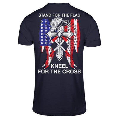 Firefighter Stand For The Flag Kneel For The Cross-T-Shirt & Hoodie-Premium T-Shirt-Midnight Navy