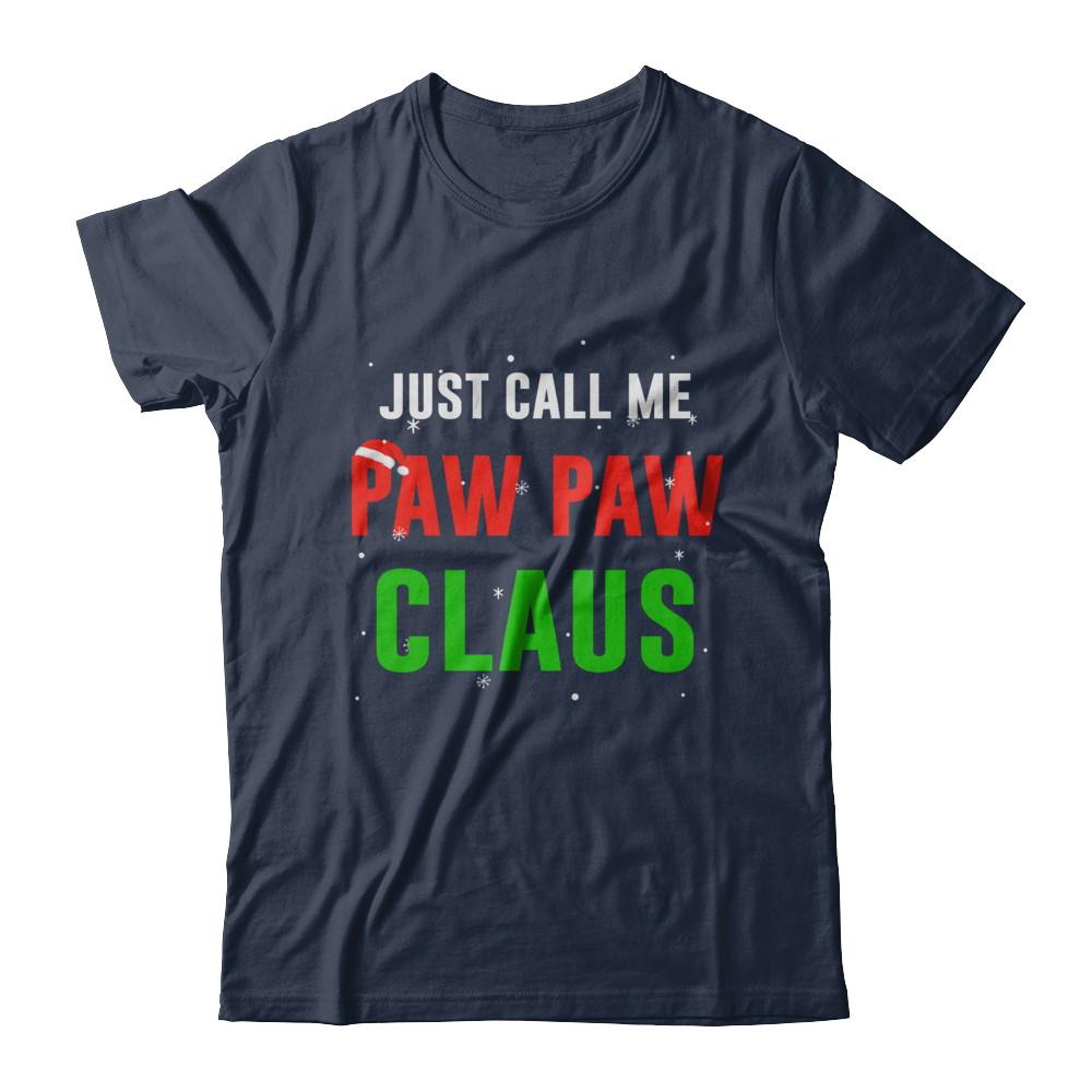 Santa Paw Paw Claus Matching Family Christmas Pajamas-T-Shirt & Sweatshirt-Classic T-Shirt-Navy