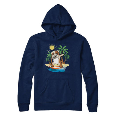 Summer Vacation Dabbing Bulldog Surfing Surfboard Gift-T-Shirt & Hoodie-Pullover Hoodie-Navy