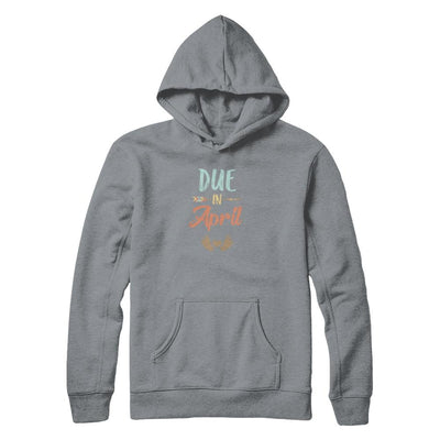 Due Date April 2021 Announcement Mommy Bump Pregnancy-T-Shirt & Tank Top-Pullover Hoodie-Light Steel