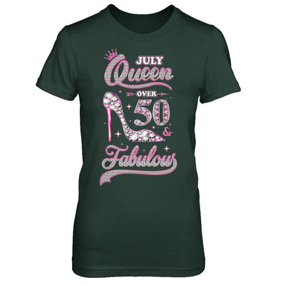 July Queen 50 And Fabulous 1971 50th Years Old Birthday-T-Shirt & Hoodie-Women's T-Shirt-Forest Green