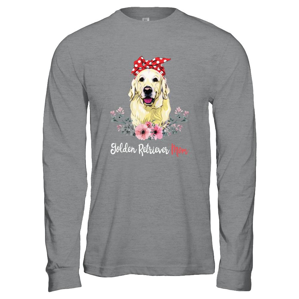Golden Retriever Mom Gift For Women Dog Lover-T-Shirt & Hoodie-Long Sleeve T-Shirt-Sport Grey