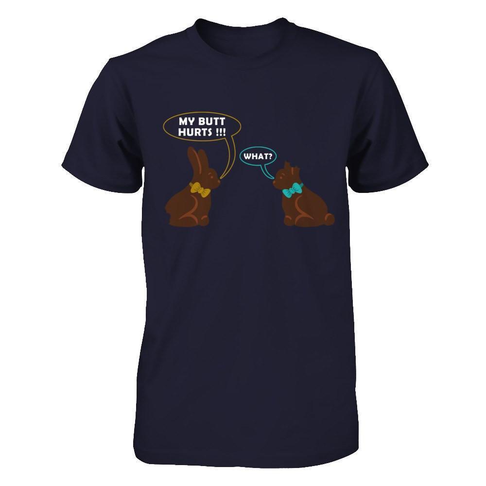 My Butt Hurts What Funny Easter Bunny-T-Shirt & Hoodie-Premium T-Shirt-Midnight Navy