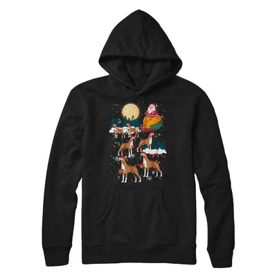 Dog Reindeer Boxer Christmas Gift-T-Shirt & Sweatshirt-Pullover Hoodie-Black