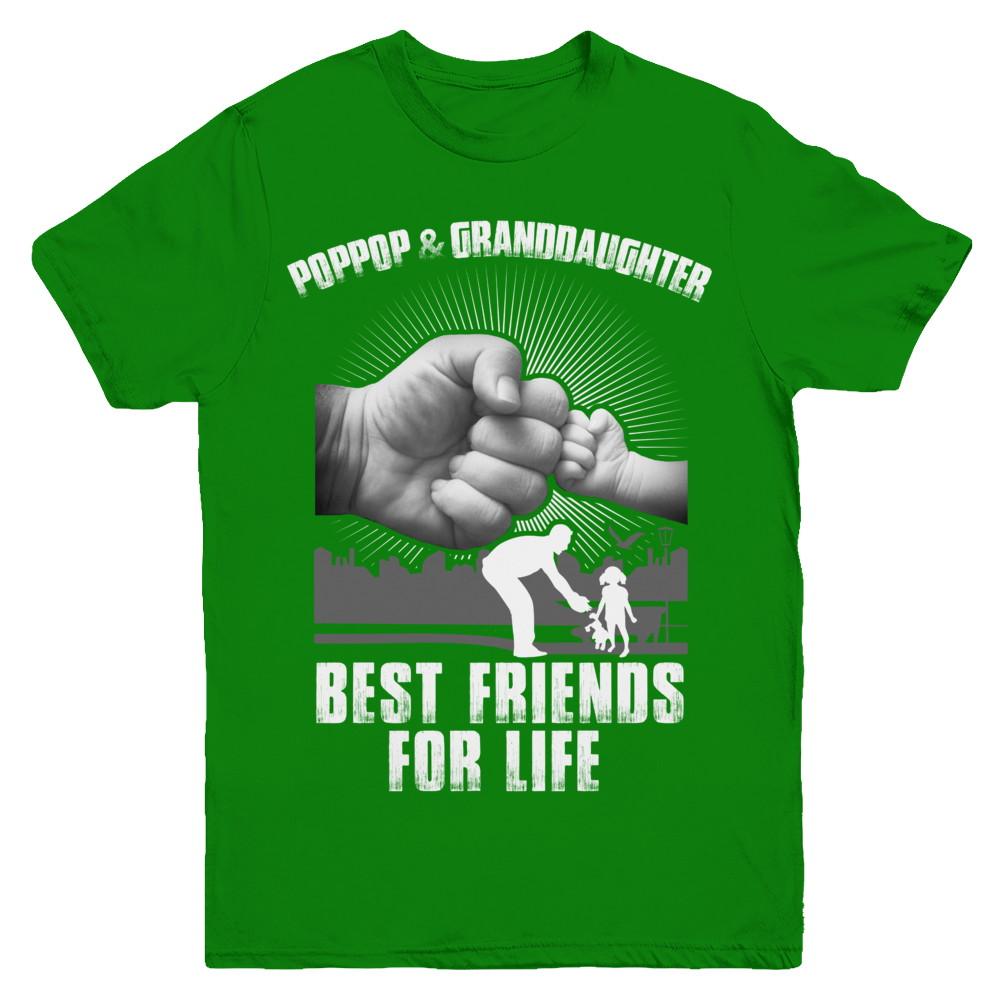 Poppop And Granddaughter Best Friends For Life Youth-Youth Shirt-Youth T-Shirt-Irish Green