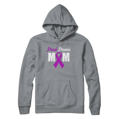 Mothers Day Proud Preemie Mom Premature Birth Awareness-T-Shirt & Hoodie-Pullover Hoodie-Light Steel