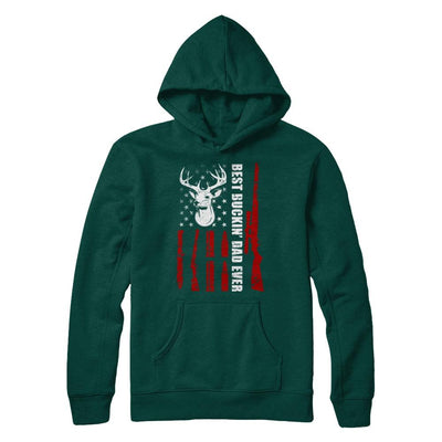 Best Buckin Dad Ever Deer Hunting Father's Day Gift-T-Shirt & Hoodie-Pullover Hoodie-Deep Forest